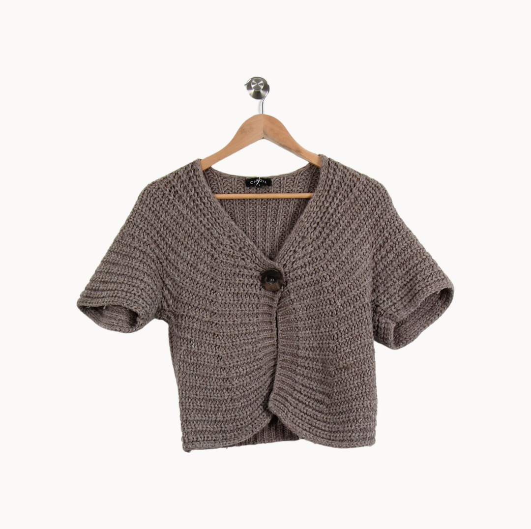 Cardigan Beige - Taille S/36 de la marque Caroll | PARAD63437 - Vendu par Paradigme - Image 2