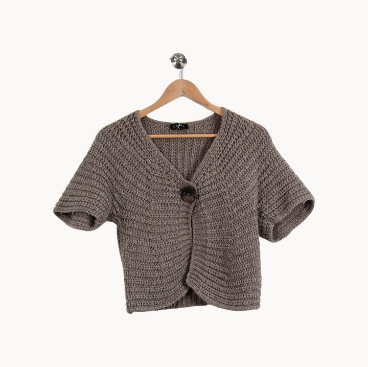Cardigan Beige - Taille S/36 de la marque Caroll | PARAD63437 - Vendu par Paradigme - Image 2