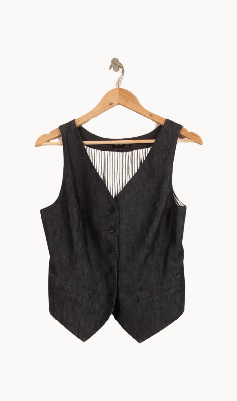Gilet Bleu - Taille XL/42 de la marque Agnès b. | PARAD44575 - Vendu par Paradigme - Image 2