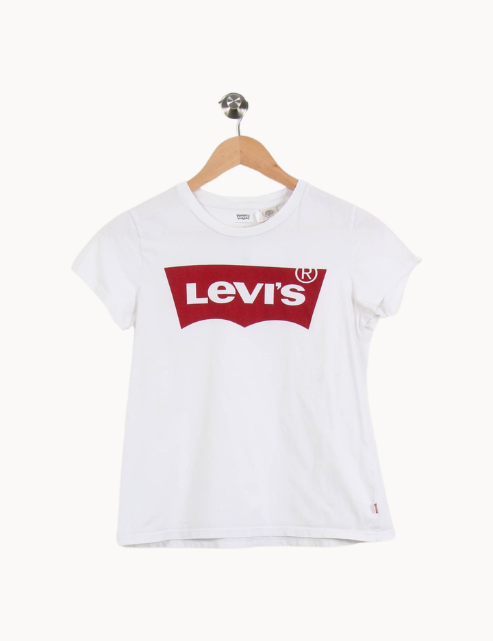 Tee-shirt Blanc et Rouge - Taille XS/34 de la marque Levi's | PARAD48906 - Vendu par Paradigme - Image 2
