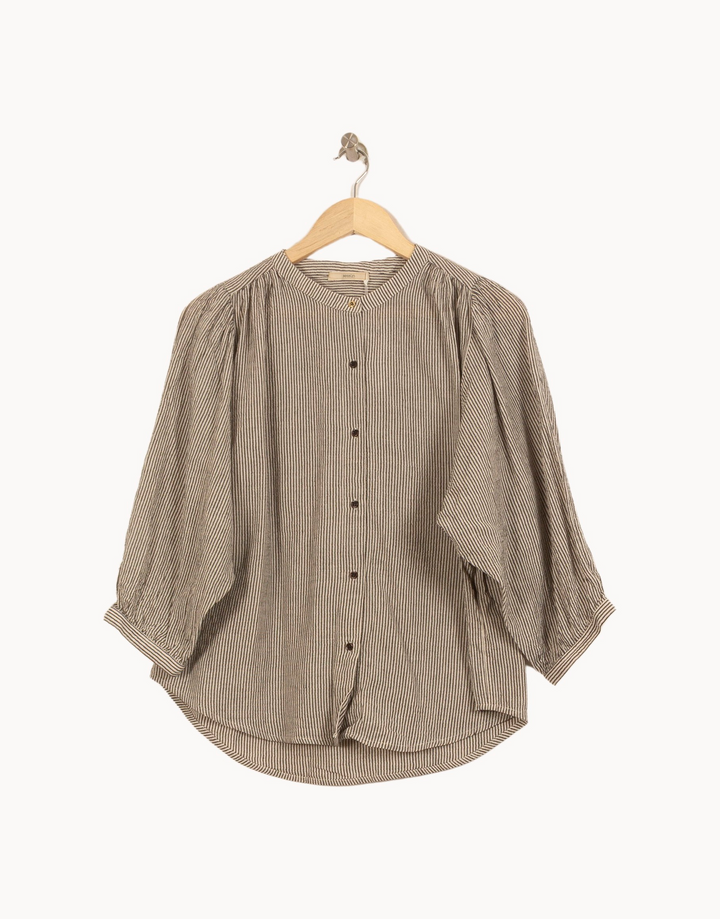 Blouse Beige et Noire - Taille S/36 de la marque Sessùn | PARAD63116 - Vendu par Paradigme - Image 2