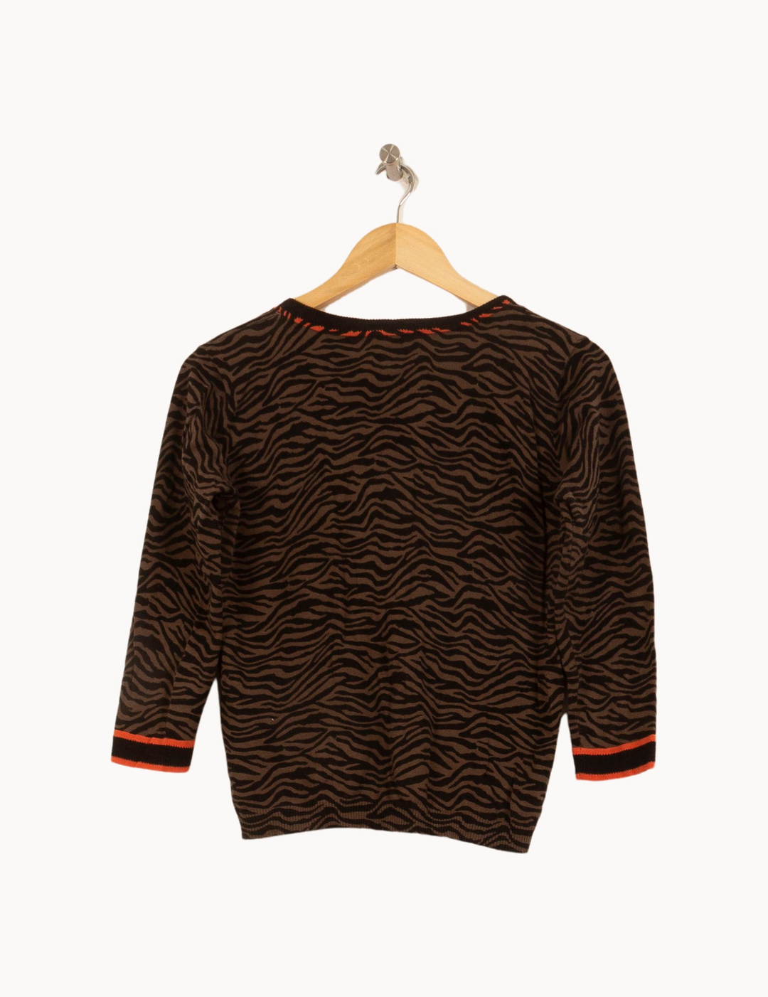 Cardigan Marron et Orange - Taille S/36 de la marque Maison 123 | PARAD66750 - Vendu par Paradigme - Image 4