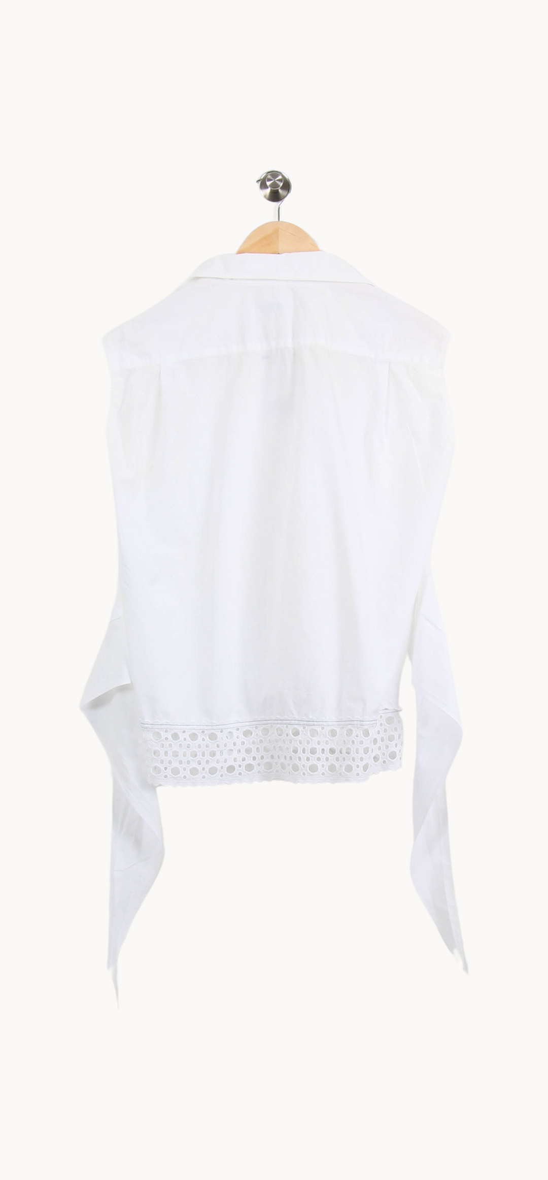 Chemise Sans Manches Blanche - Taille S/36 de la marque Sandro | PARAD34363 - Vendu par Paradigme - Image 4