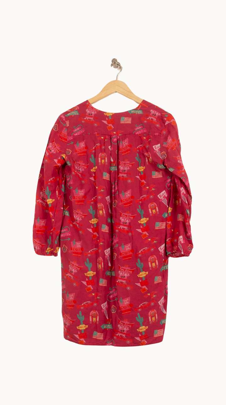Robe Imprimée Rose - Taille S/36 de la marque Soi Paris | PARAD64110 - Vendu par Paradigme - Image 4