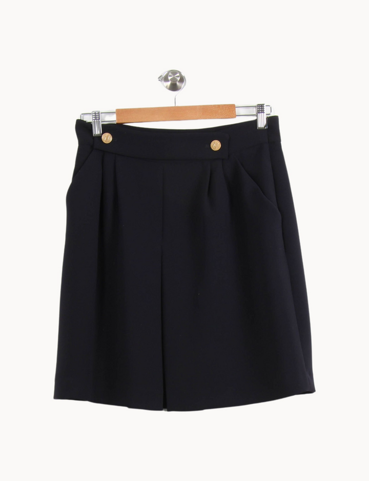 Jupe Courte Bleue - Taille L/40 de la marque Tara Jarmon | PARAD64194 - Vendu par Paradigme - Image 2