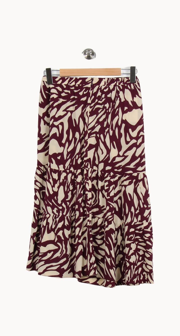 Jupe Midi Bordeaux et Écru - Taille S/36 de la marque ba&sh | PARAD67290 - Vendu par Paradigme - Image 4