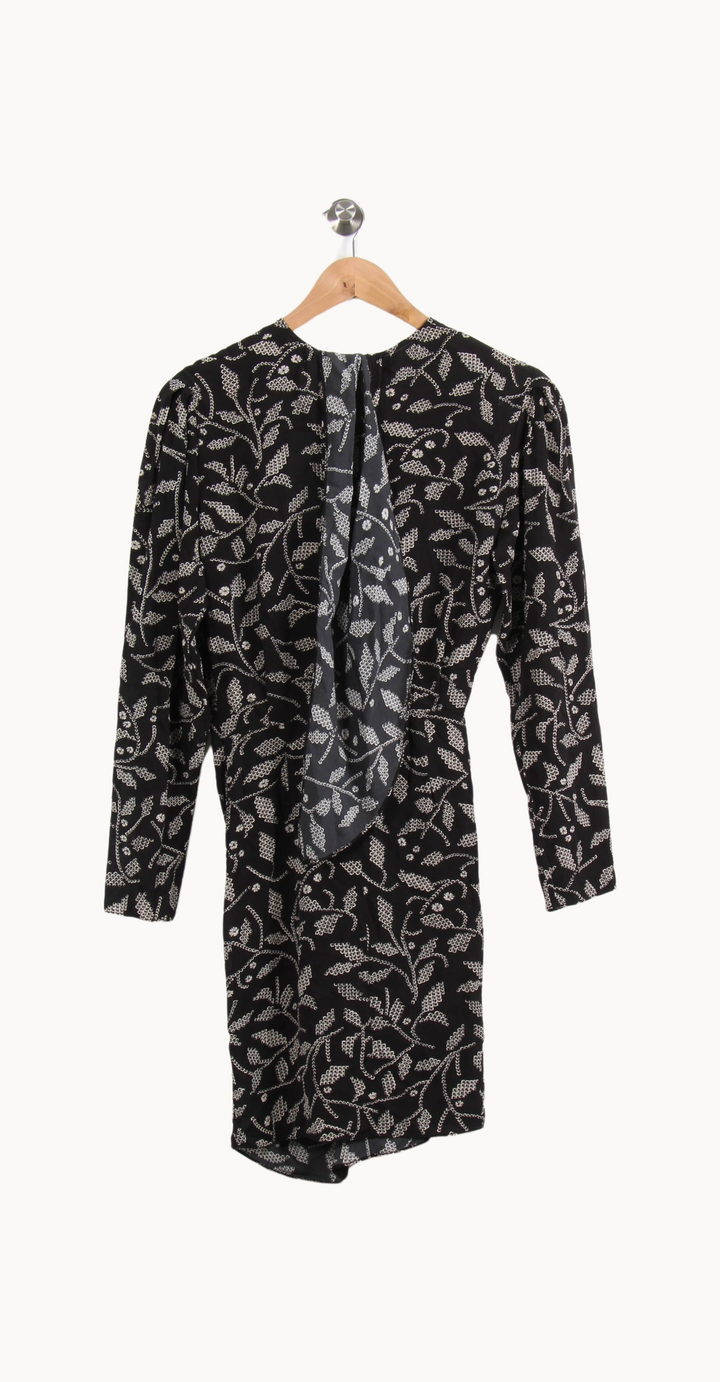 Robe noire à motifs - Taille XS/34 de la marque Isabel Marant étoile | PARAD47702 - Vendu par Paradigme - Image 4