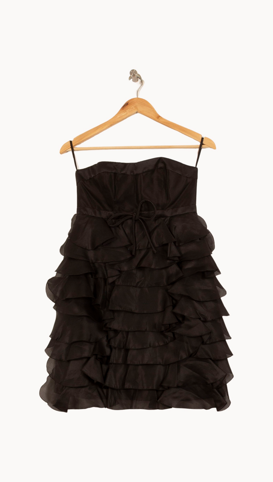 Robe Volantée Noire - Taille M/38 de la marque Tara Jarmon | RVLI1134 - Vendu par Paradigme - Image 2