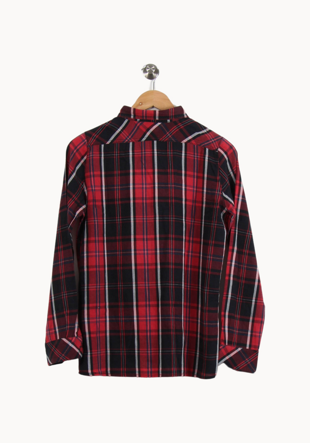 Chemise À Carreaux Bordeaux et Noire - Taille M/38 de la marque Maje | PARAD67353 - Vendu par Paradigme - Image 4