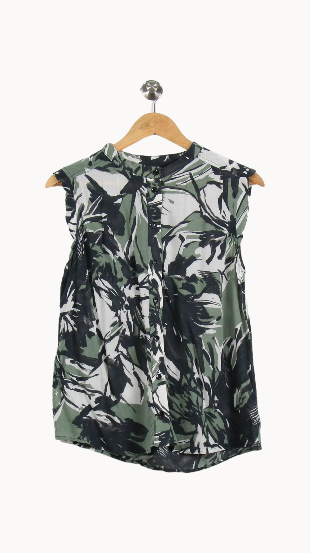 Blouse Verte et Noire - Taille L/40 de la marque La Fée Maraboutée | PARAD62341 - Vendu par Paradigme - Image 2
