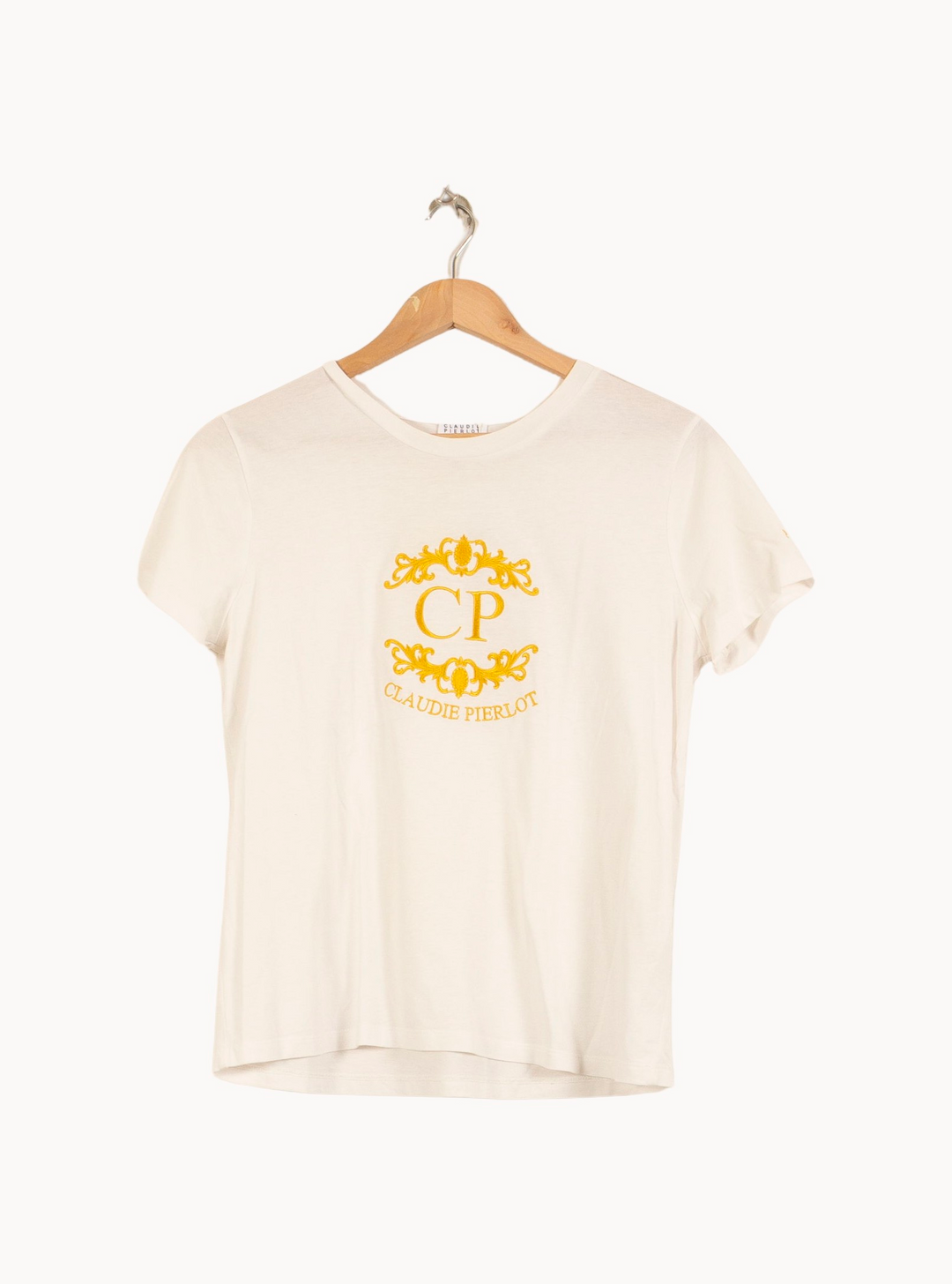 Tee-shirt Blanc et Jaune - Taille S/36 de la marque Claudie Pierlot | PARAD64145 - Vendu par Paradigme - Image 2