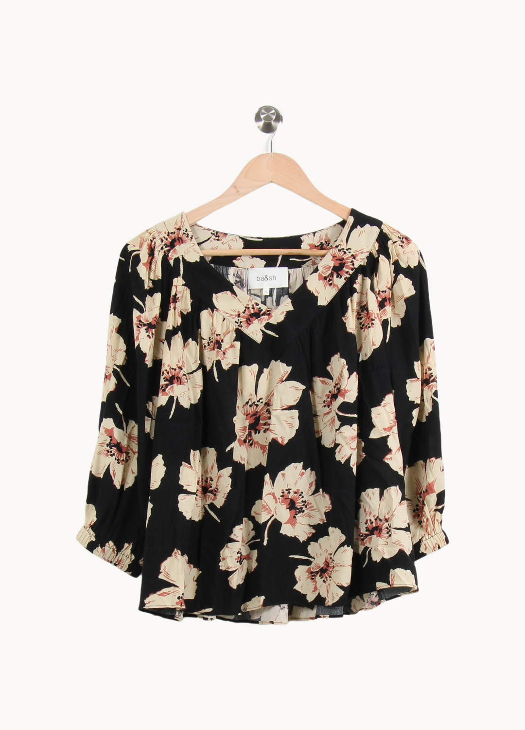 Blouse Noire et Beige - Taille XS/34 de la marque ba&sh | PARAD55719 - Vendu par Paradigme - Image 2
