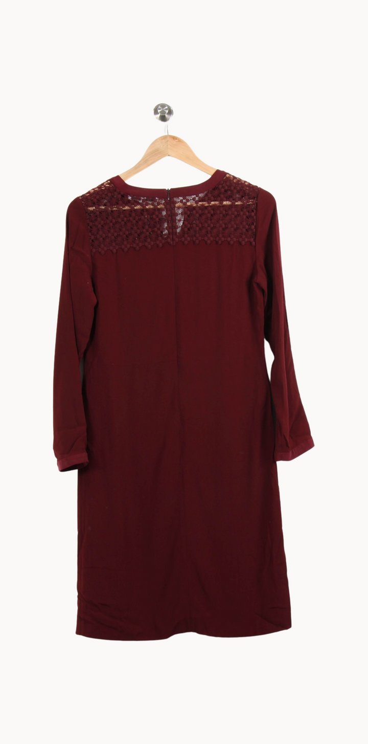 Robe Mi-Longue Bordeaux - Taille S/36 de la marque Gerard Darel | PARAD39576 - Vendu par Paradigme - Image 4