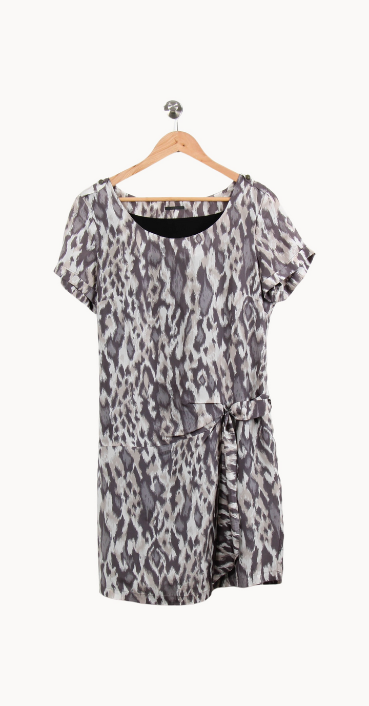 Robe Imprimée Grise et Beige - Taille L/40 de la marque IKKS | PARAD64340 - Vendu par Paradigme - Image 2