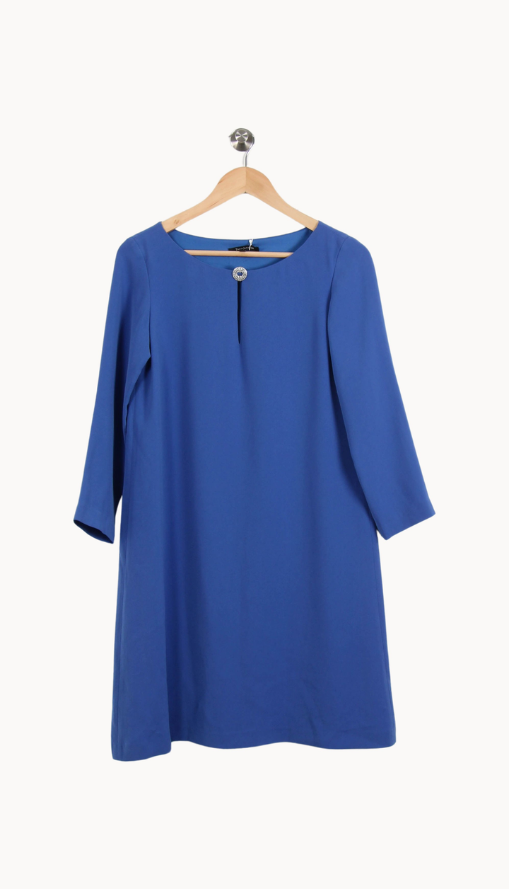 Robe Droite Bleue - Taille M/38 de la marque Tara Jarmon | PARAD62642 - Vendu par Paradigme - Image 2