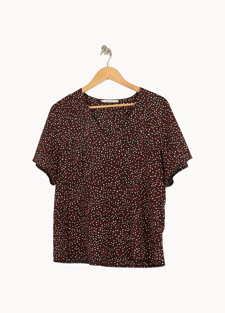 Blouse Noire et Rouge - Taille S/36 de la marque Sud express | PARAD52743 - Vendu par Paradigme - Image 2