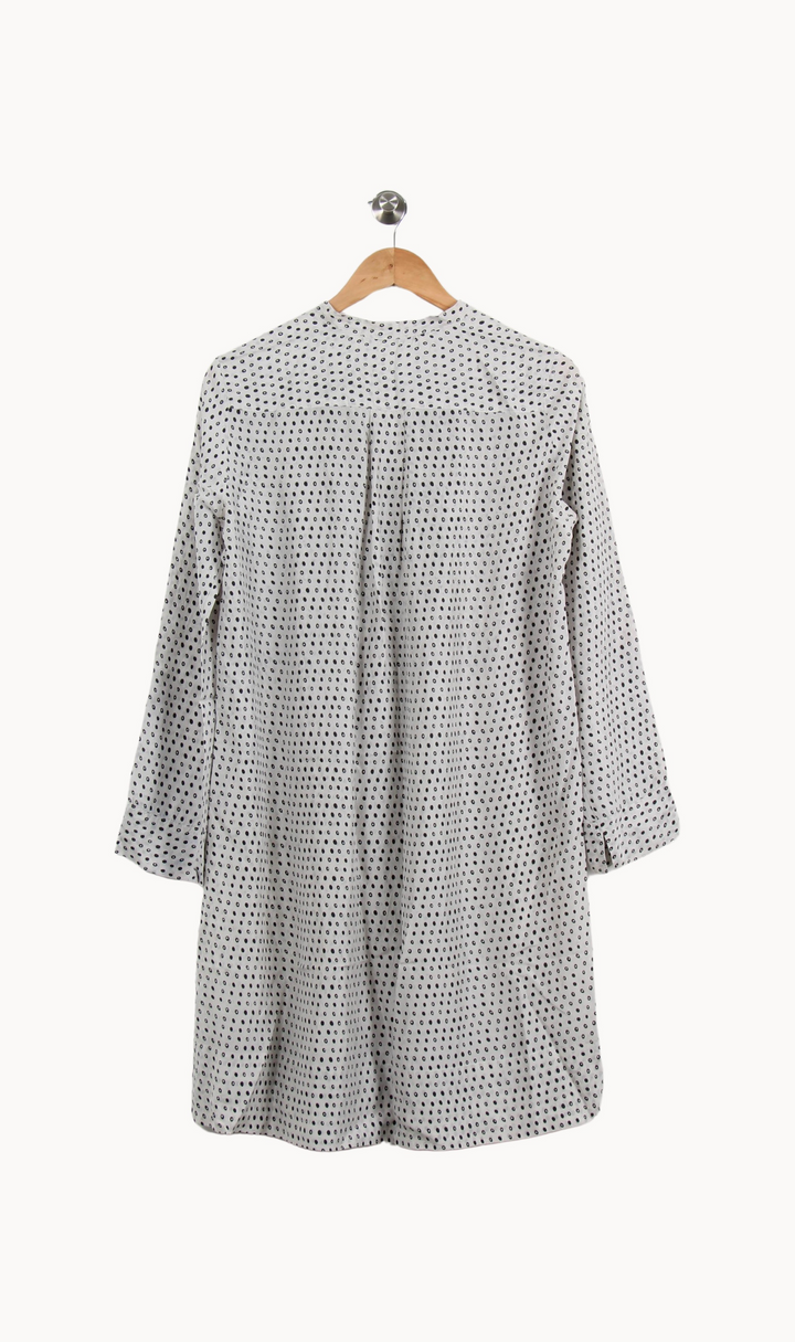 Robe Midi Blanche à Pois Noirs - Taille S/36 de la marque Gerard Darel | PARAD64348 - Vendu par Paradigme - Image 4