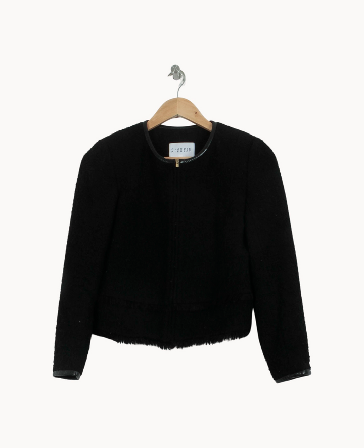 Veste Noire - Taille S/36 de la marque Claudie Pierlot | PARAD53245 - Vendu par Paradigme - Image 2