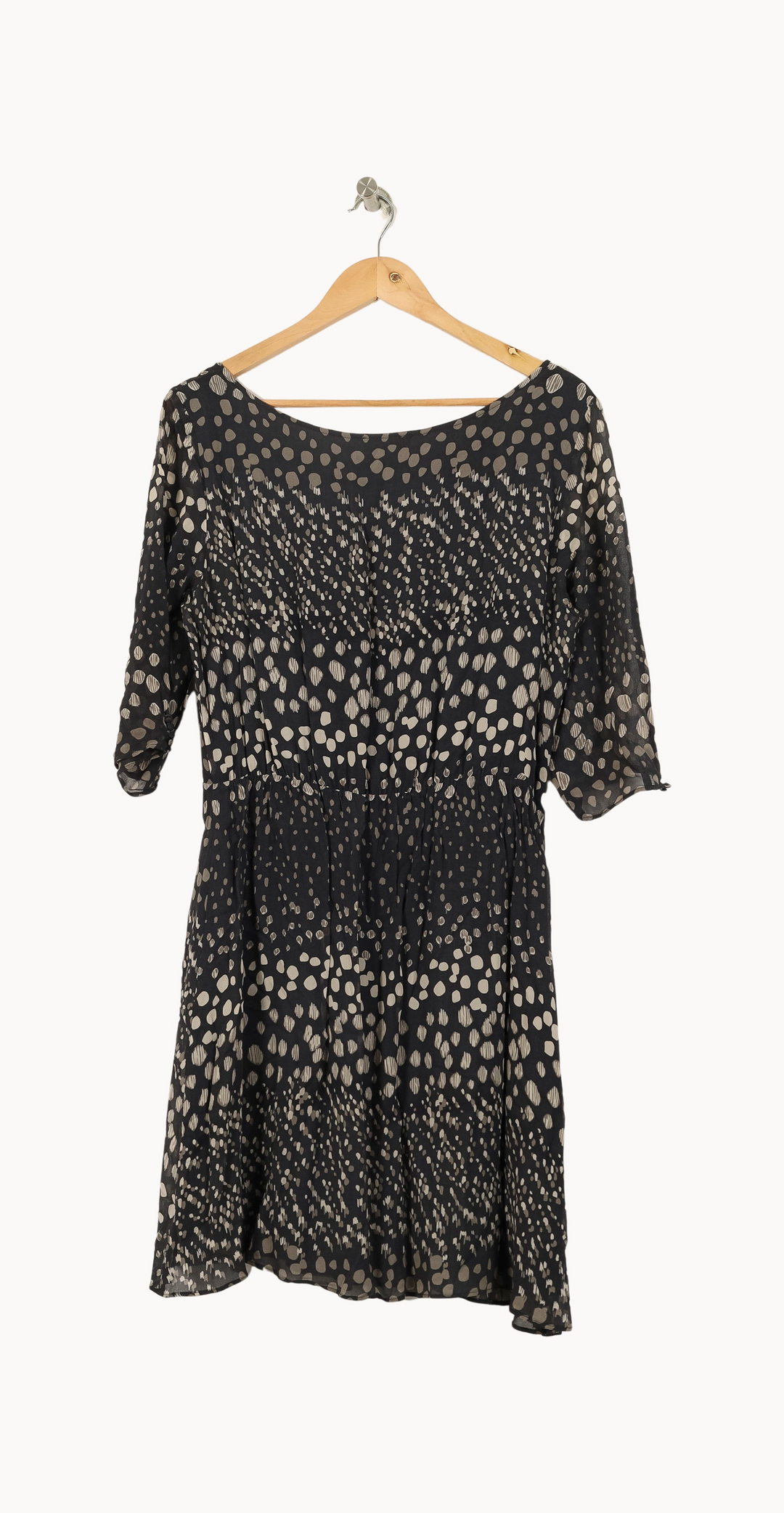 Robe Midi Noire et Beige - Taille L/40 de la marque ba&sh | PARAD52212 - Vendu par Paradigme - Image 4