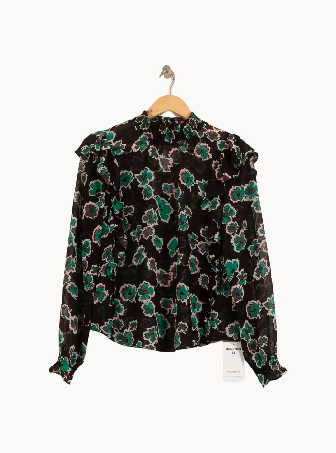 Blouse Noire et Verte - Taille M/38 de la marque IKKS | PARAD65350 - Vendu par Paradigme - Image 2