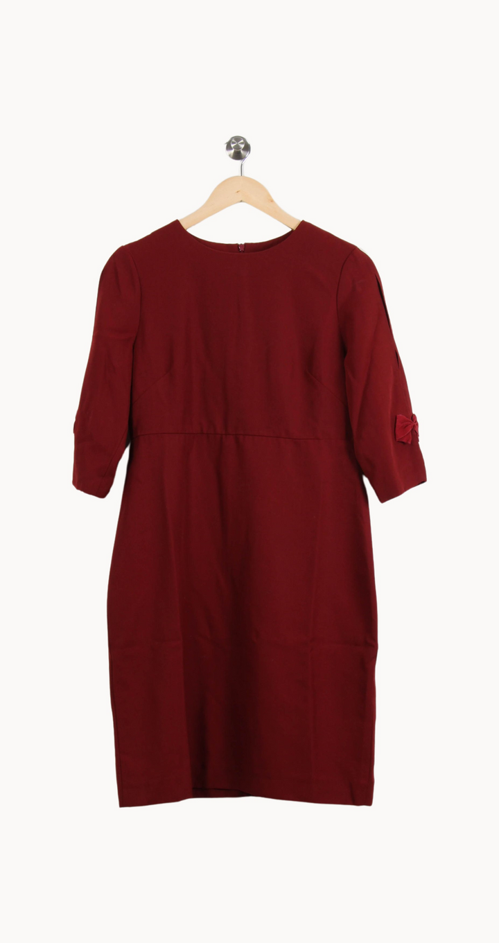 Robe Droite Bordeaux - Taille L/40 de la marque Tara Jarmon | PARAD67606 - Vendu par Paradigme - Image 2