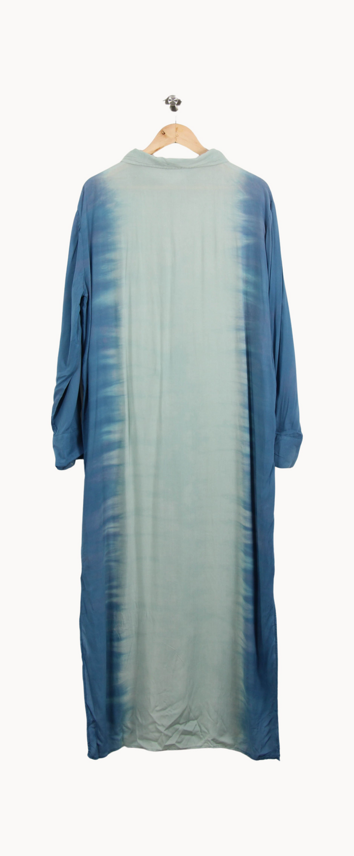 Robe Chemise Longue Bleu et Vert - Taille L/40 de la marque Notshy Cashmere | PARAD54012 - Vendu par Paradigme - Image 4