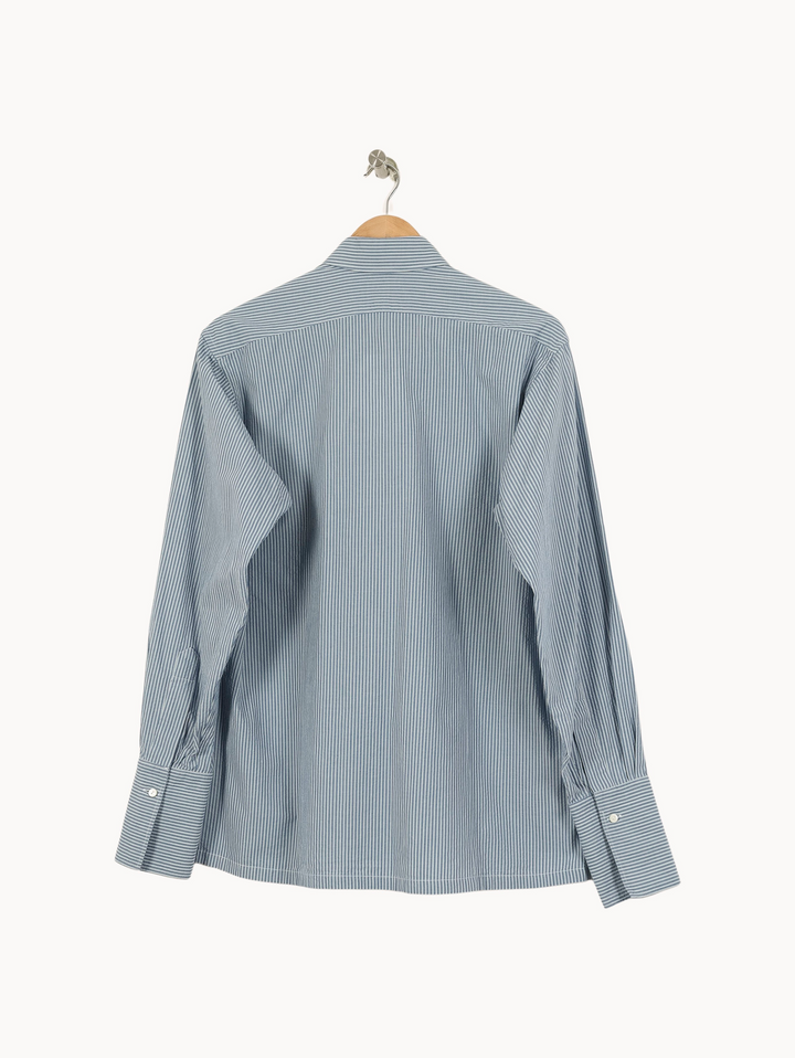 Chemise Rayée Bleue et Blanche - Taille S/36 de la marque Ines de la Fressange Paris | PARAD67917 - Vendu par Paradigme - Image 4