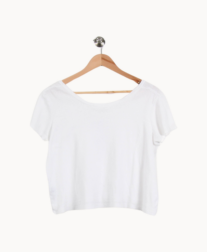 T-shirt Blanc - Taille XS/34 de la marque American Vintage | PARAD61097 - Vendu par Paradigme - Image 4