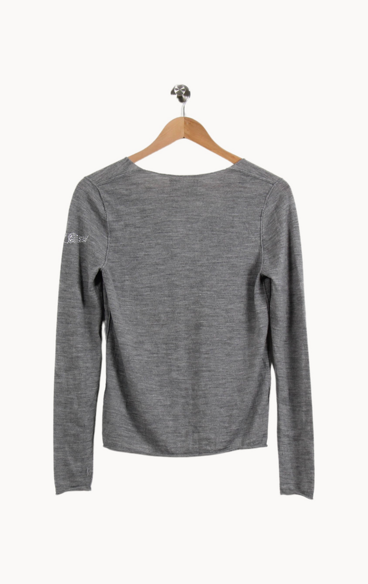 Pull Gris - Taille S/36 de la marque Zadig&Voltaire | PARAD67628 - Vendu par Paradigme - Image 4