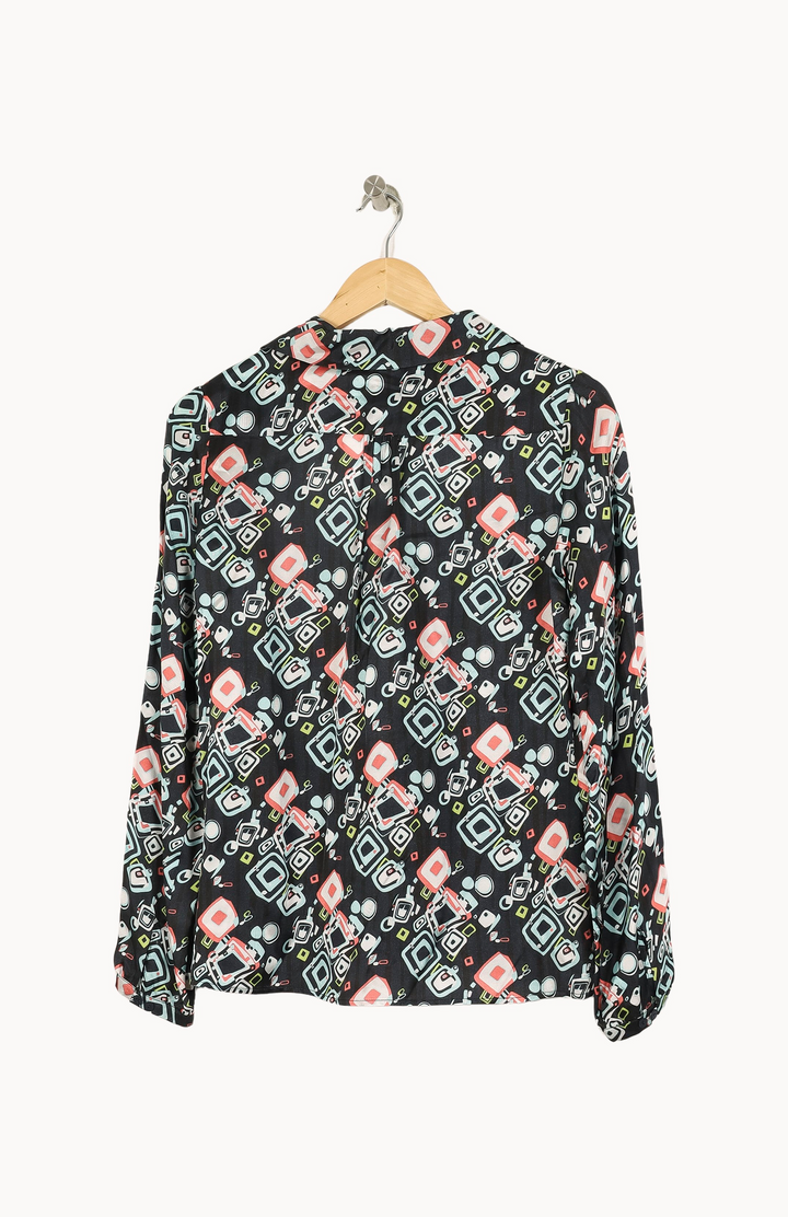 Chemise Noire - Taille S/36 de la marque Ines de la Fressange Paris | PARAD67920 - Vendu par Paradigme - Image 4