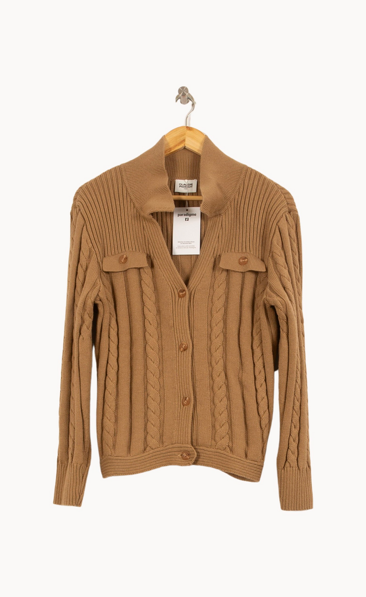 Cardigan Beige - Taille S/36 de la marque Claudie Pierlot | PARAD63167 - Vendu par Paradigme - Image 2