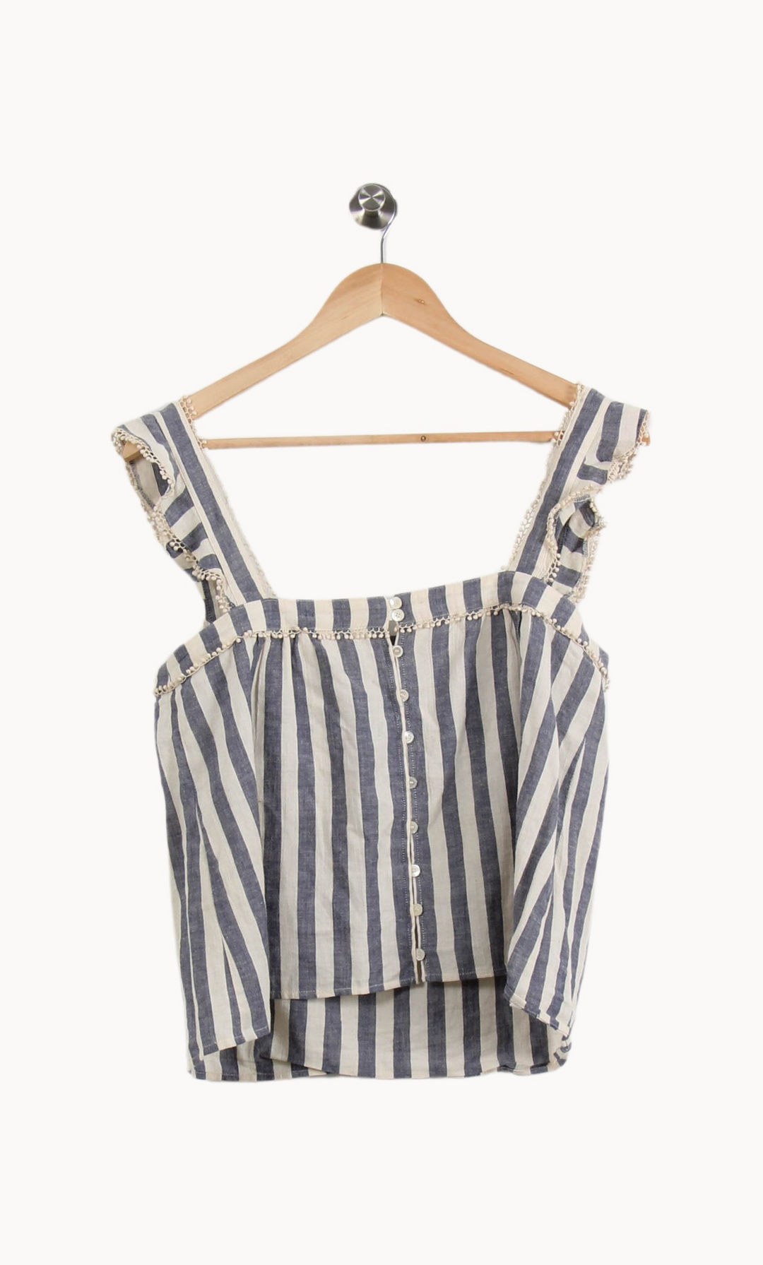 Top Bleu et Blanc - Taille M/38 de la marque Sézane | PARAD67243 - Vendu par Paradigme - Image 4