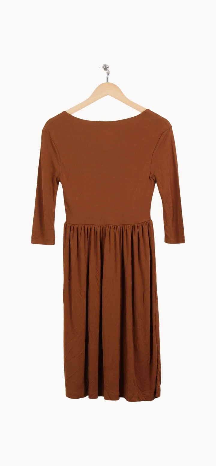 Robe Midi Marron - Taille T.U. de la marque Vanessa Bruno | PARAD54743 - Vendu par Paradigme - Image 4
