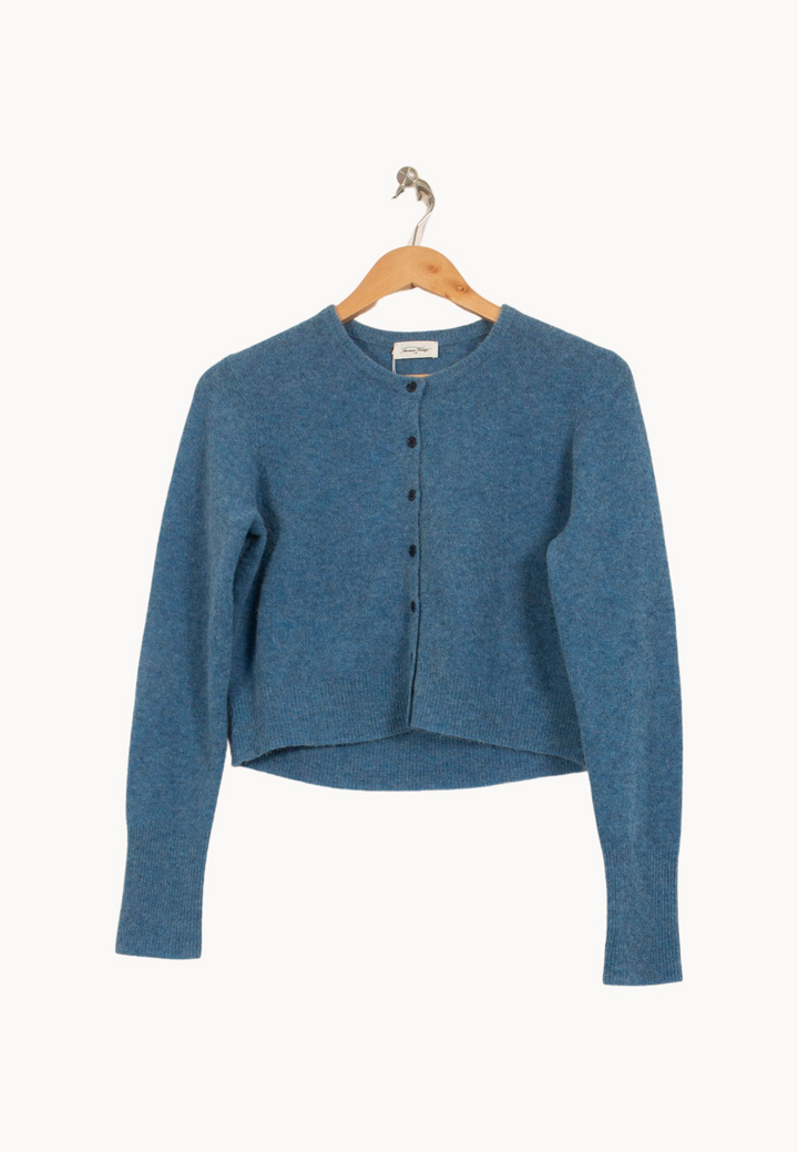 Cardigan Bleu - Taille S/36 de la marque American Vintage | PARAD63779 - Vendu par Paradigme - Image 2