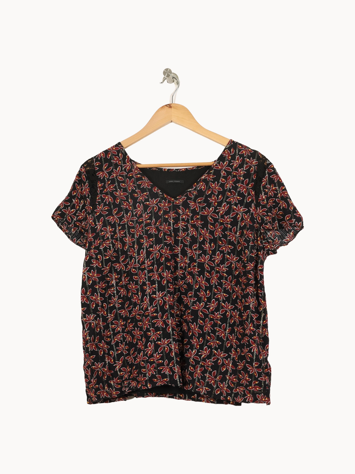 Blouse Noire et Rouge - Taille XL/42 de la marque IKKS | PARAD52744 - Vendu par Paradigme - Image 2