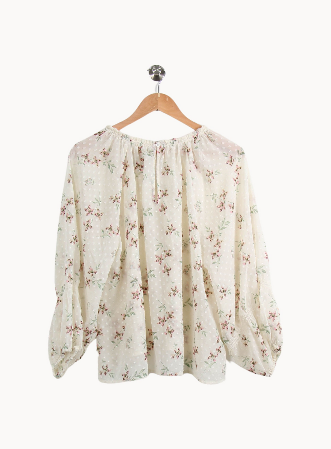 Blouse Fleurie Blanche - Taille L/40 de la marque Levi's | PARAD44945 - Vendu par Paradigme - Image 4