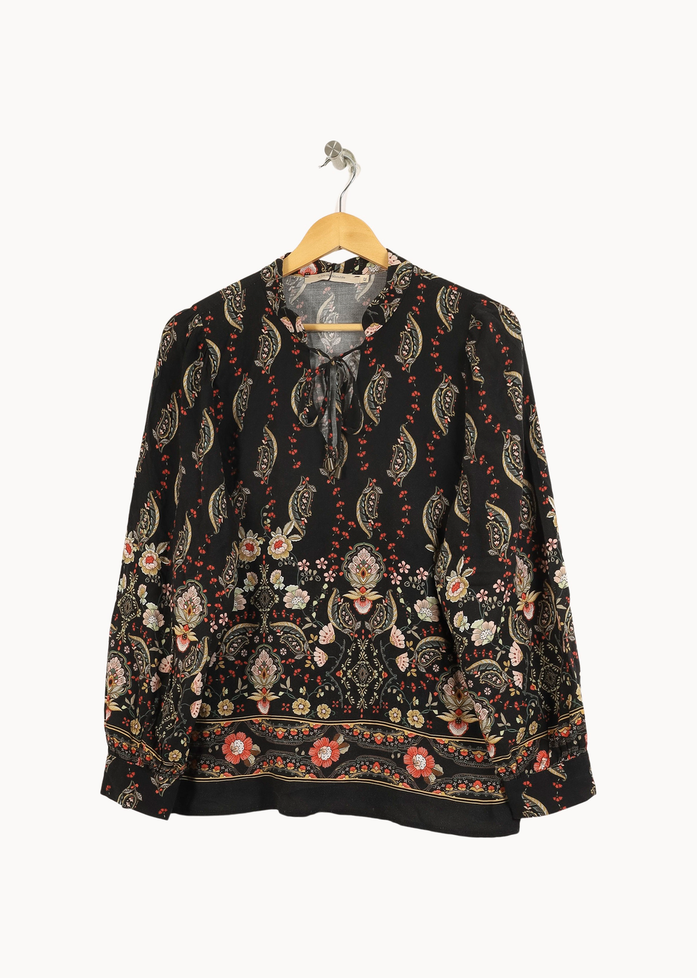 Blouse Noire et Multicolore - Taille XL/42 de la marque La Fée Maraboutée | PARAD64945 - Vendu par Paradigme - Image 2