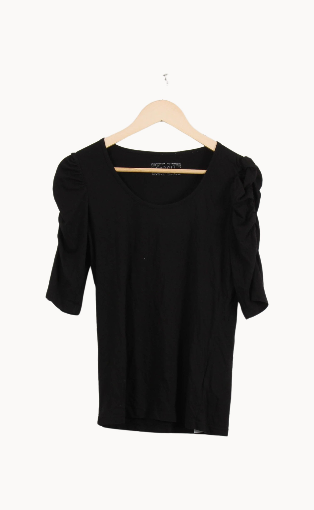 T-shirt noir - Taille L/40 de la marque Caroll | GLLM0031 - Vendu par Paradigme - Image 2