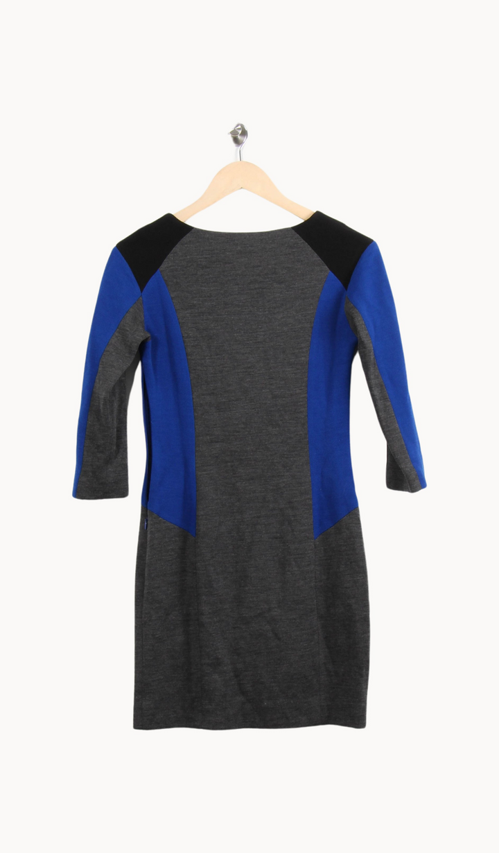 Robe Midi Grise et Bleue - Taille S/36 de la marque Sandro | PARAD64337 - Vendu par Paradigme - Image 4