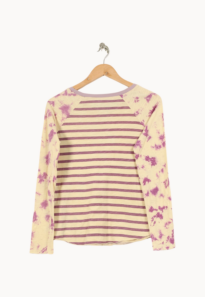 T-shirt Manches Longues Beige et Violet - Taille XS/34 de la marque Léon & Harper | PARAD67834 - Vendu par Paradigme - Image 4