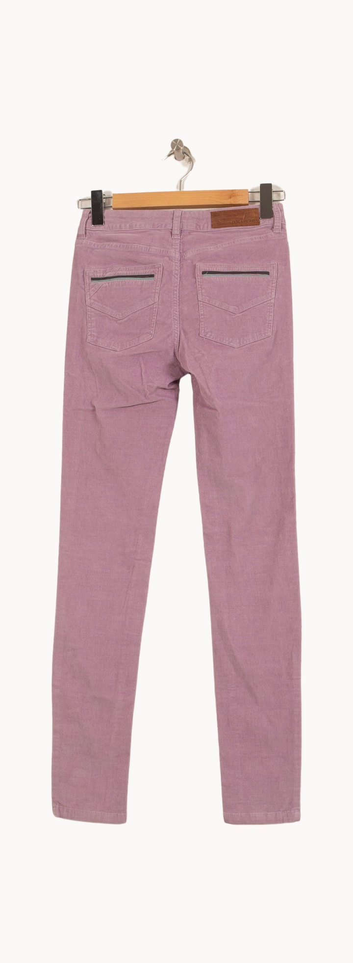 Pantalon Velours Rose - Taille XS/34 de la marque Zadig&Voltaire | PARAD62325 - Vendu par Paradigme - Image 4