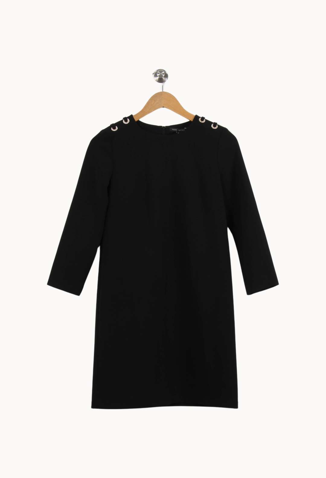 Robe Droite Noire - Taille XS/34 de la marque Tara Jarmon | PARAD55628 - Vendu par Paradigme - Image 2