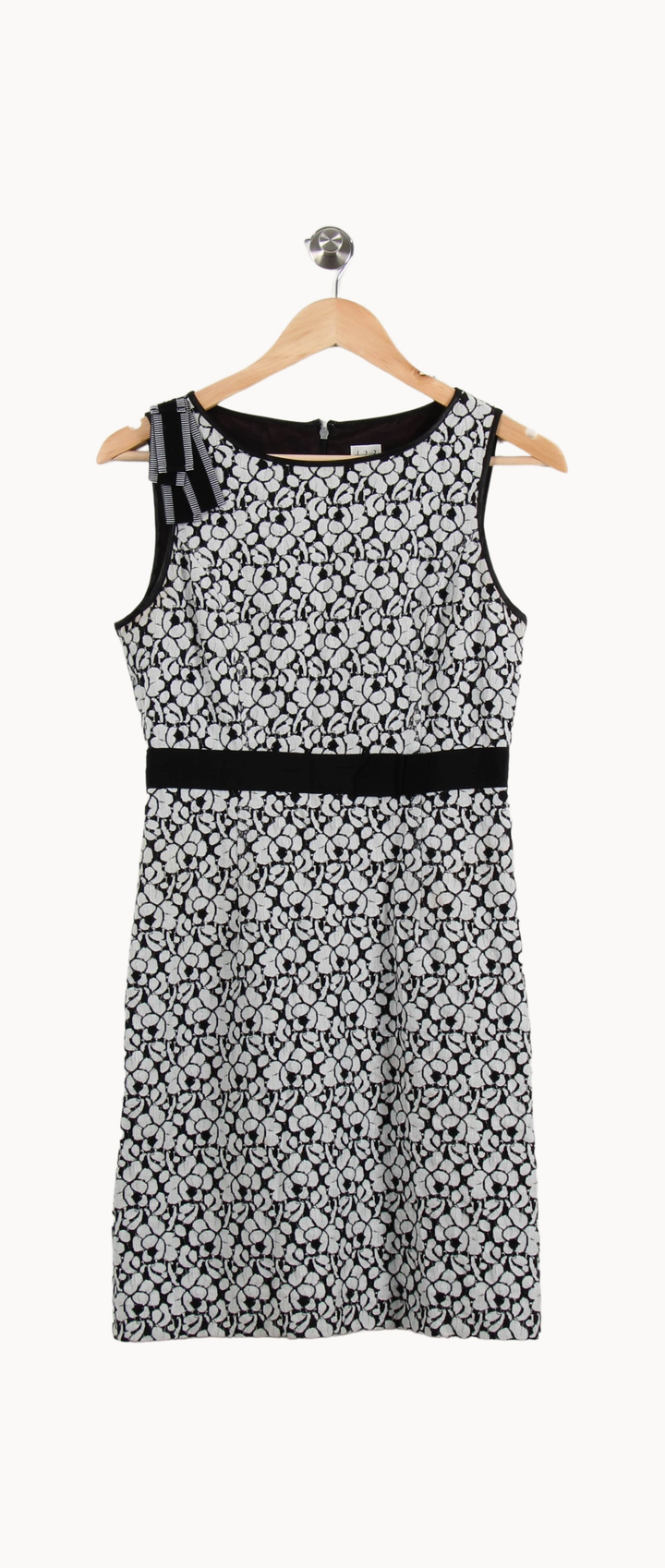 Robe Fleurie Noire et Blanche - Taille S/36 de la marque Maison 123 | PARAD69194 - Vendu par Paradigme - Image 2