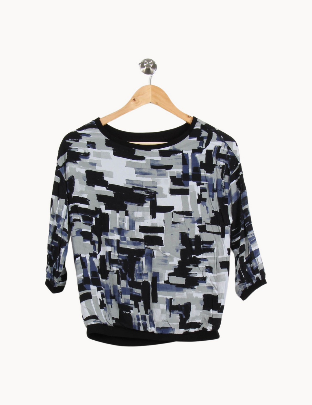 Blouse Noire et Grise - Taille S/36 de la marque La Fée Maraboutée | PARAD66891 - Vendu par Paradigme - Image 2