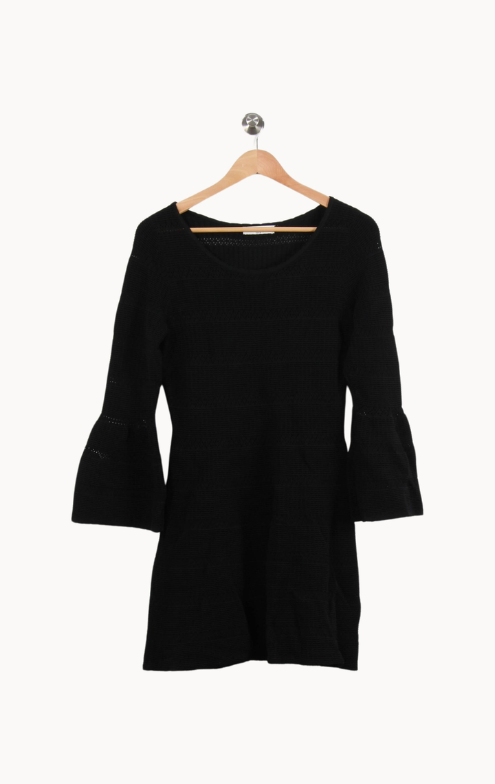 Robe Droite Noire - Taille S/36 de la marque Sandro | PARAD50821 - Vendu par Paradigme - Image 2