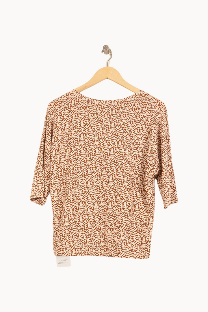 Blouse Beige et Marron - Taille S/36 de la marque Caroll | PARAD53556 - Vendu par Paradigme - Image 4