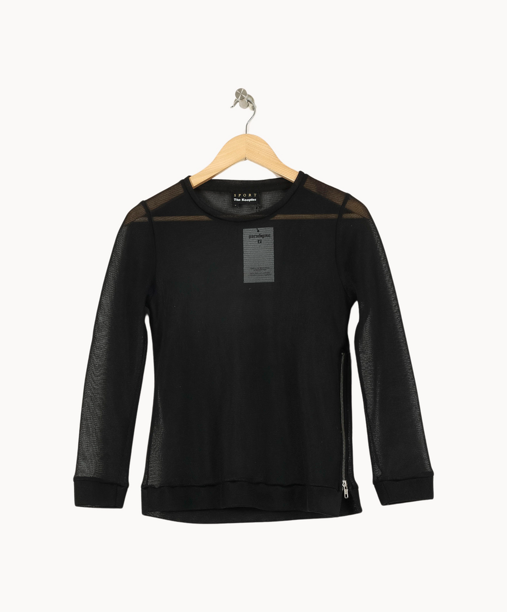 Blouse Noire - Taille S/36 de la marque The Kooples - Sport | PARAD45083 - Vendu par Paradigme - Image 2