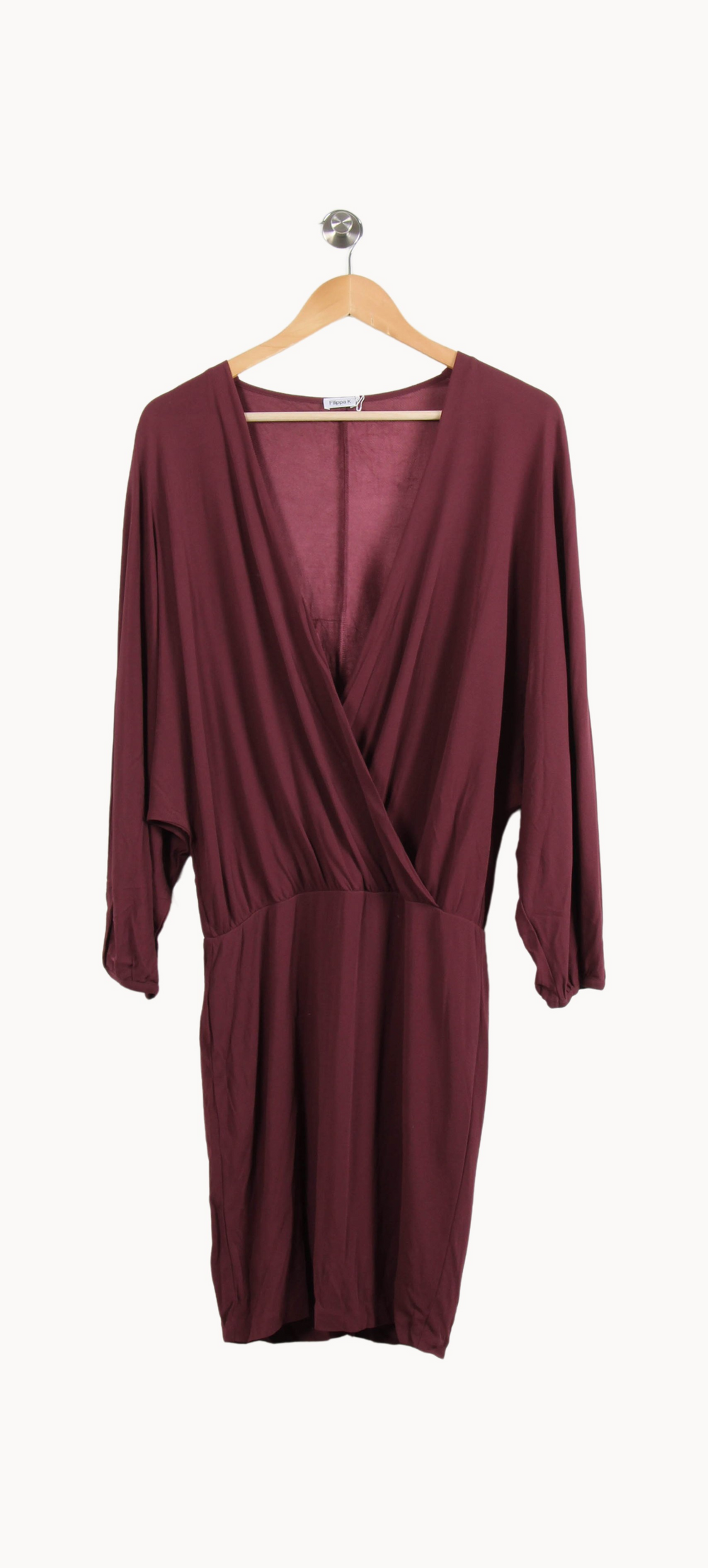 Robe Cache-Cœur Bordeaux - Taille S/36 de la marque Filippa K | PARAD66410 - Vendu par Paradigme - Image 2
