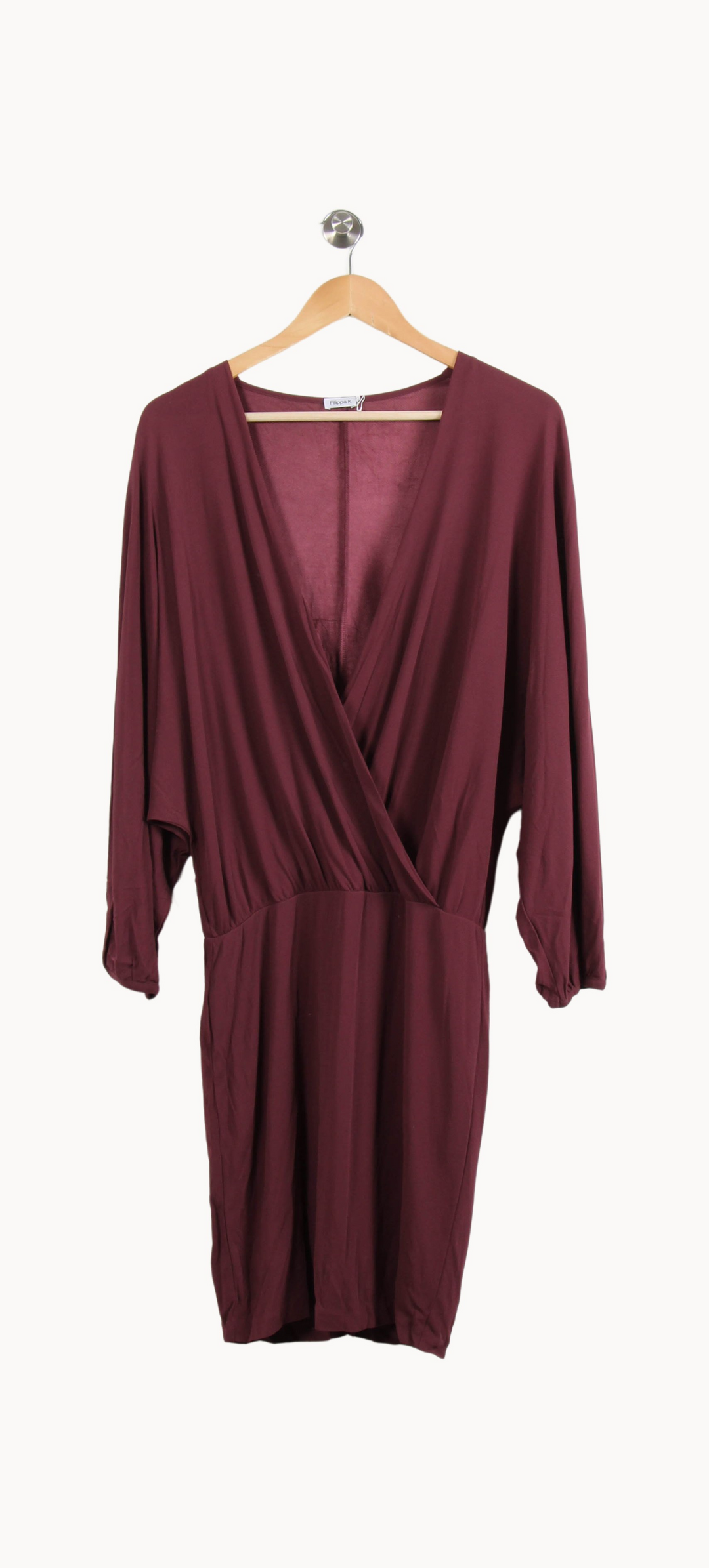 Robe Cache-Cœur Bordeaux - Taille S/36 de la marque Filippa K | PARAD66410 - Vendu par Paradigme - Image 2