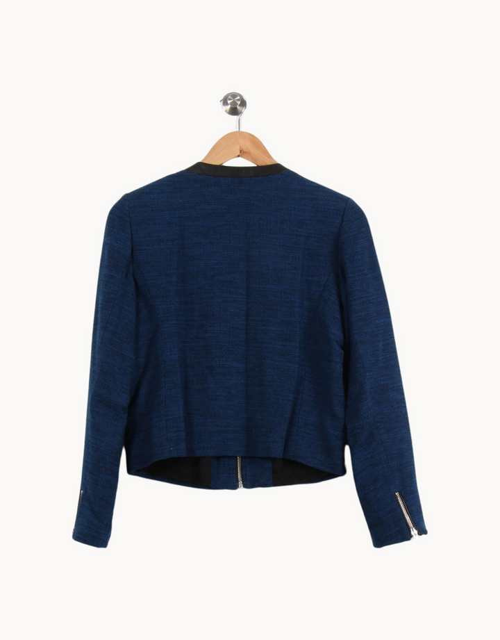 Veste Bleue - Taille S/36 de la marque Claudie Pierlot | PLY1169 - Vendu par Paradigme - Image 4